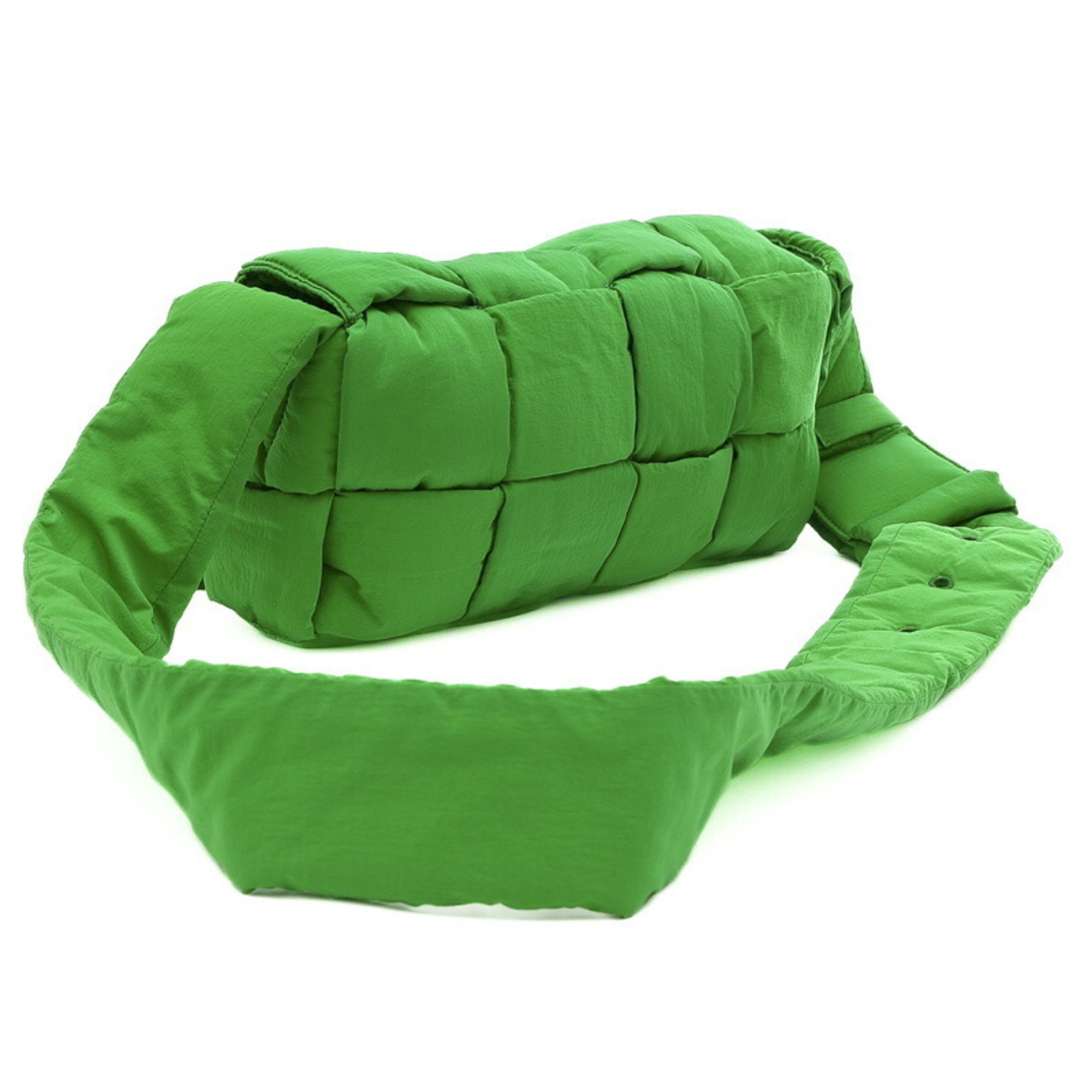 Bottega Veneta Padded Tech Cassette Shoulder Bag Nylon Parakeet Green 628951
