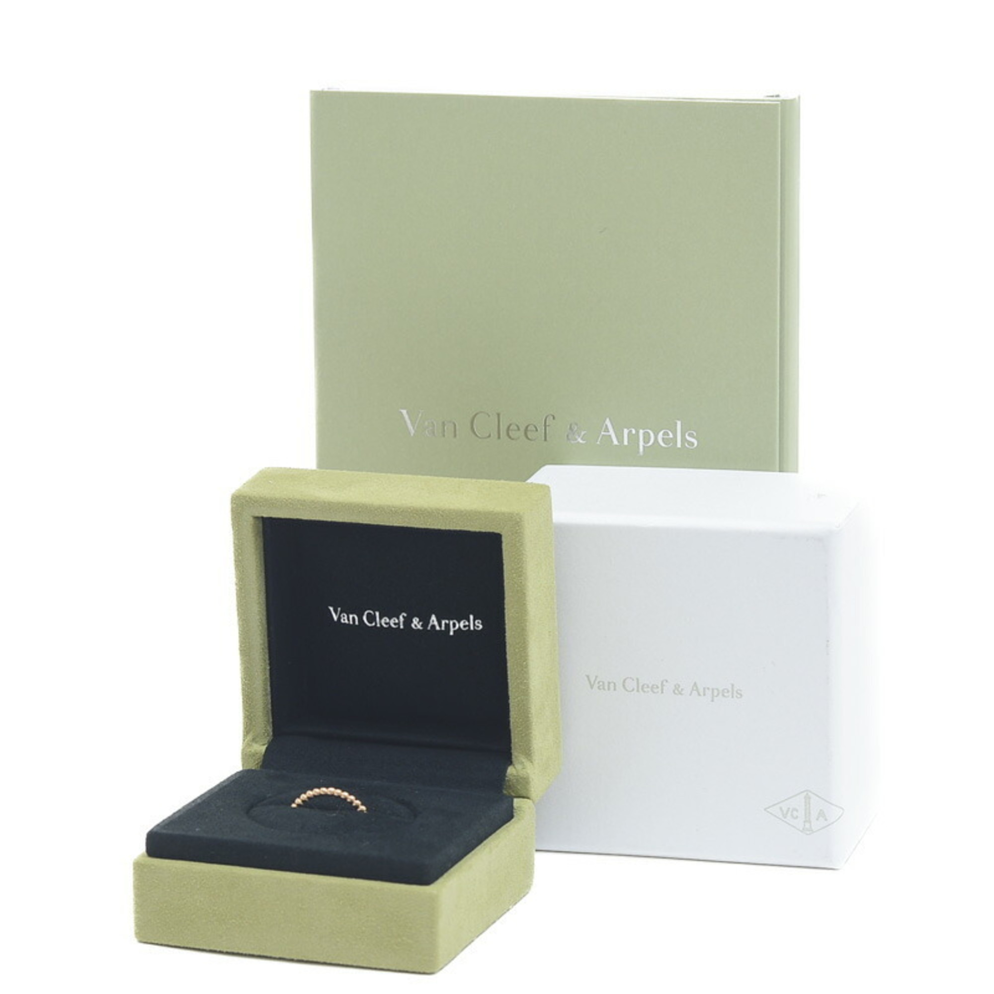 Van Cleef & Arpels Perle Ring Gold Pearl Small K18PG VCARN33000 #52