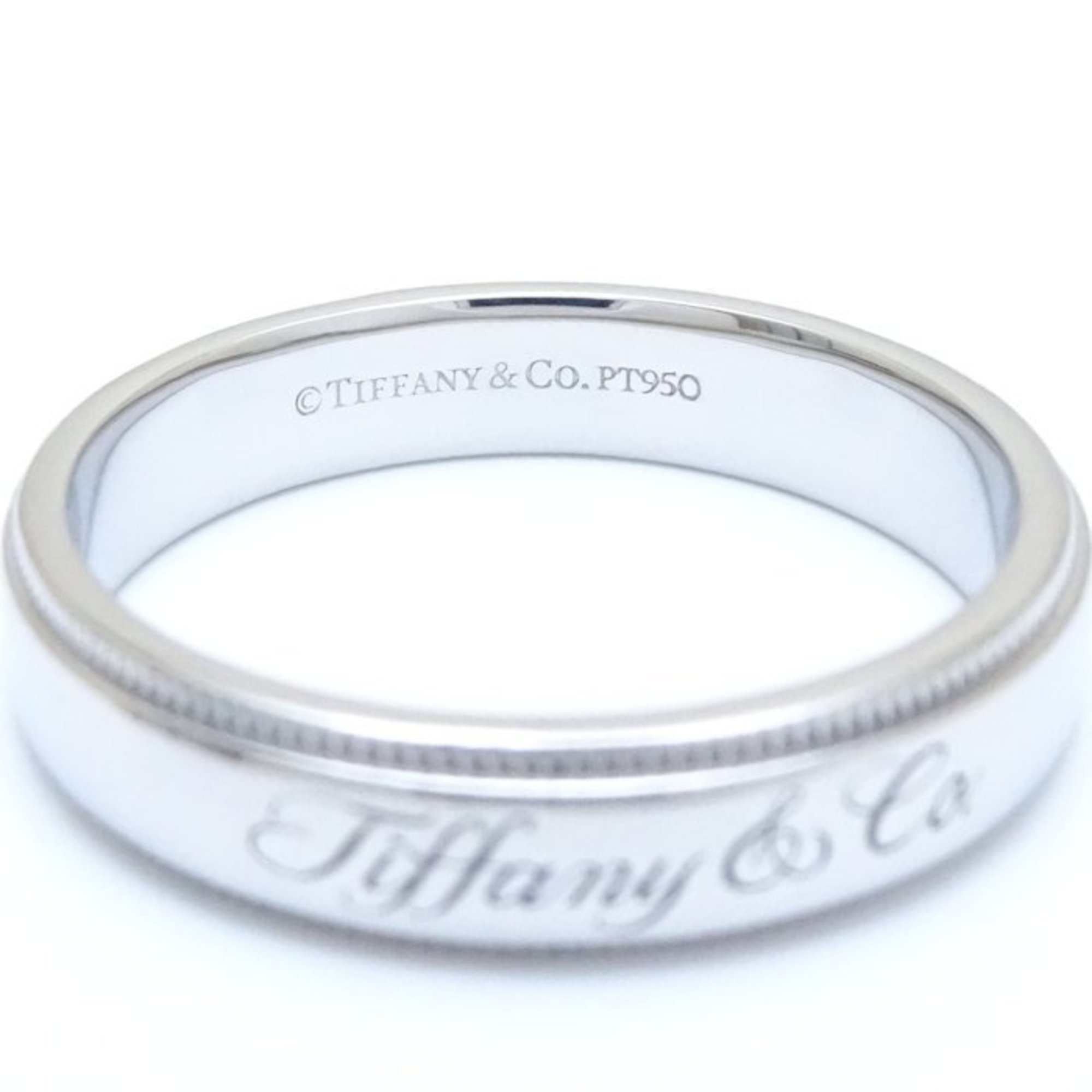 TIFFANY&Co. Tiffany Notes Band Milgrain Ring 4mm Pt950 Platinum 290612