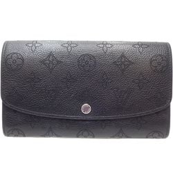 LOUIS VUITTON Portefeuil Iris M60143 Long Wallet Monogram Mahina Noir 180159