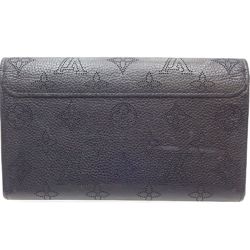 LOUIS VUITTON Portefeuil Iris M60143 Long Wallet Monogram Mahina Noir 180159