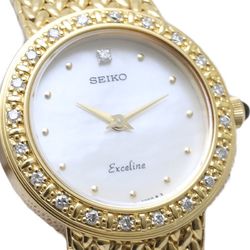 SEIKO Ecsaine Diamond Bezel 4N20-0390 GP (Gold Plated) Ladies 130067