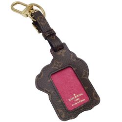LOUIS VUITTON Porte Cretag Vivienne M69859 Key Ring Bag Charm Pink Brown 083861