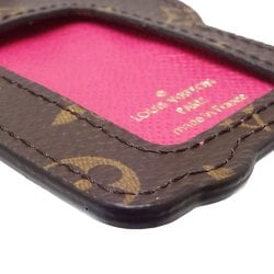 LOUIS VUITTON Porte Cretag Vivienne M69859 Key Ring Bag Charm Pink Brown 083861