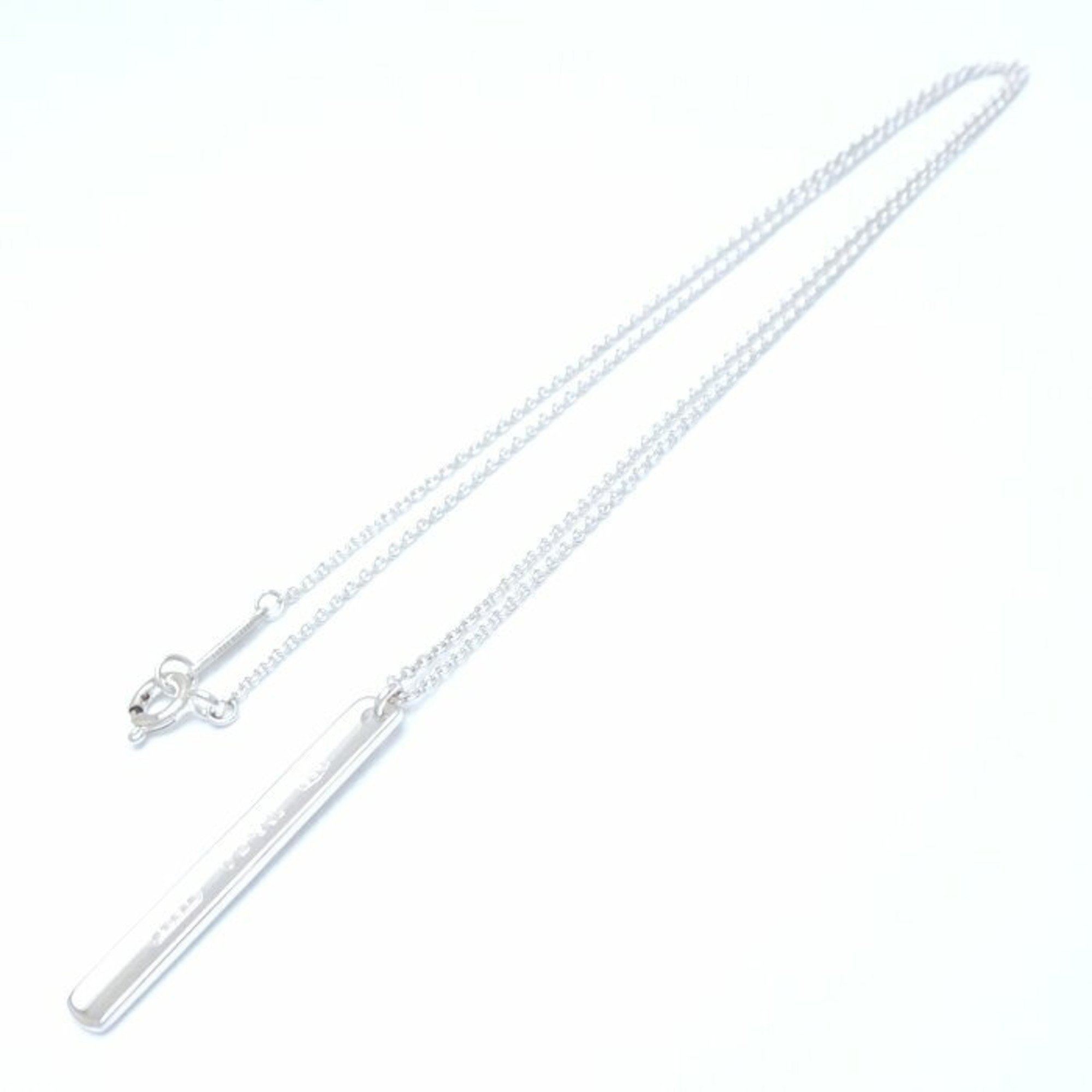 TIFFANY&Co. Tiffany 1837 Bar Tag Pendant Necklace Silver 925 291093