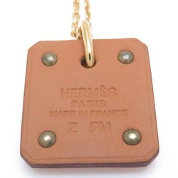 HERMES As de Cour PM Pendant Necklace Heart Z Engraved 2021 Vaux Swift x GP Orange Gold 198580