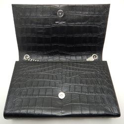 YVES SAINT LAURENT Kate Tassel Medium 354119DND0N1000 Shoulder Bag Embossed Leather Black 251394
