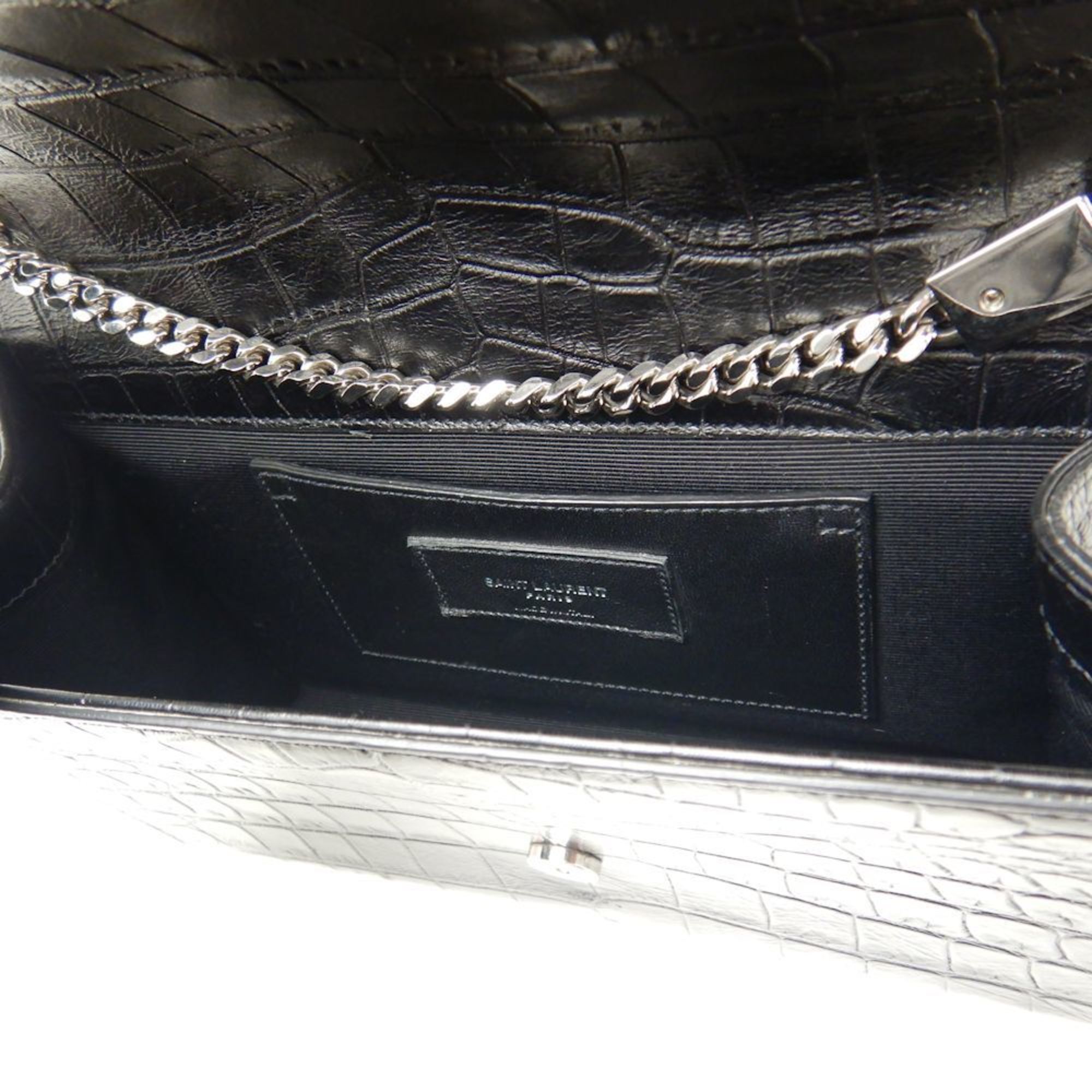 YVES SAINT LAURENT Kate Tassel Medium 354119DND0N1000 Shoulder Bag Embossed Leather Black 251394