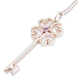 TIFFANY&Co. Tiffany Quatra Heart Key Necklace Limited to 800 pieces in Japan 1P Pink Sapphire 750PG Gold K18RG Rose 291196
