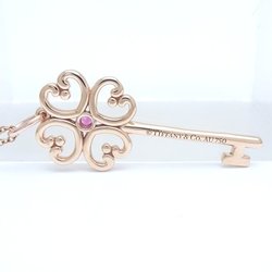 TIFFANY&Co. Tiffany Quatra Heart Key Necklace Limited to 800 pieces in Japan 1P Pink Sapphire 750PG Gold K18RG Rose 291196