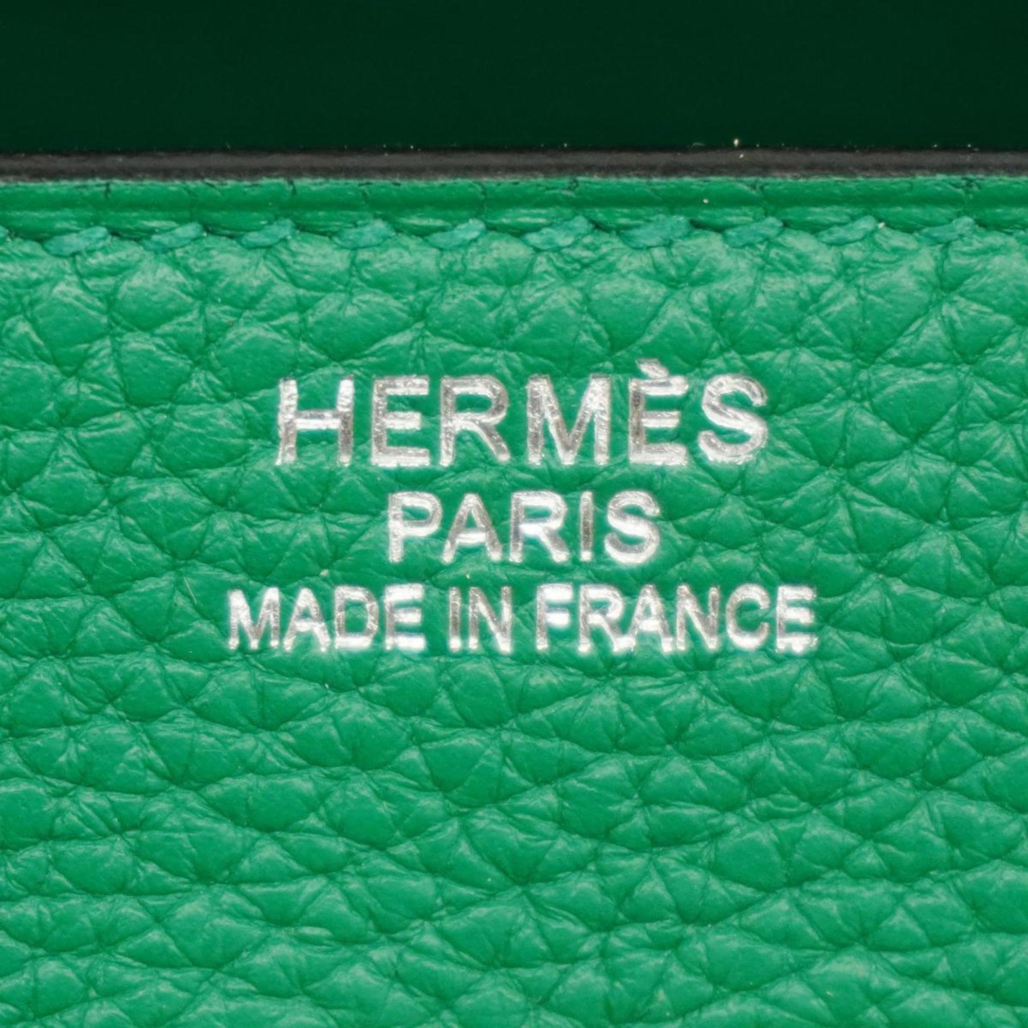 Hermes Handbag Birkin Verso 35 A Stamp Taurillon Clemence Vert Vertigo Fonce Ladies