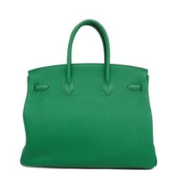 Hermes Handbag Birkin Verso 35 A Stamp Taurillon Clemence Vert Vertigo Fonce Ladies