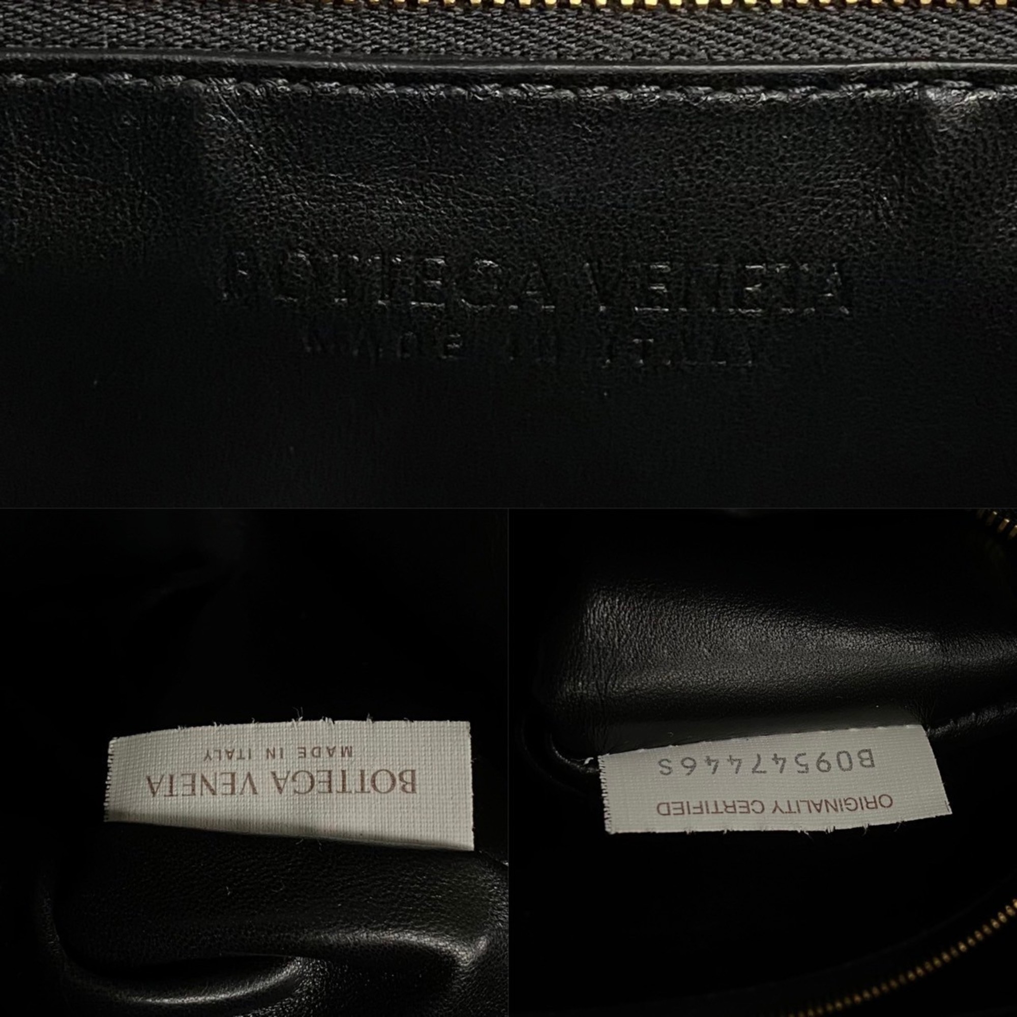 BOTTEGA VENETA The Chain Leather Tote Bag Handbag Black 92686