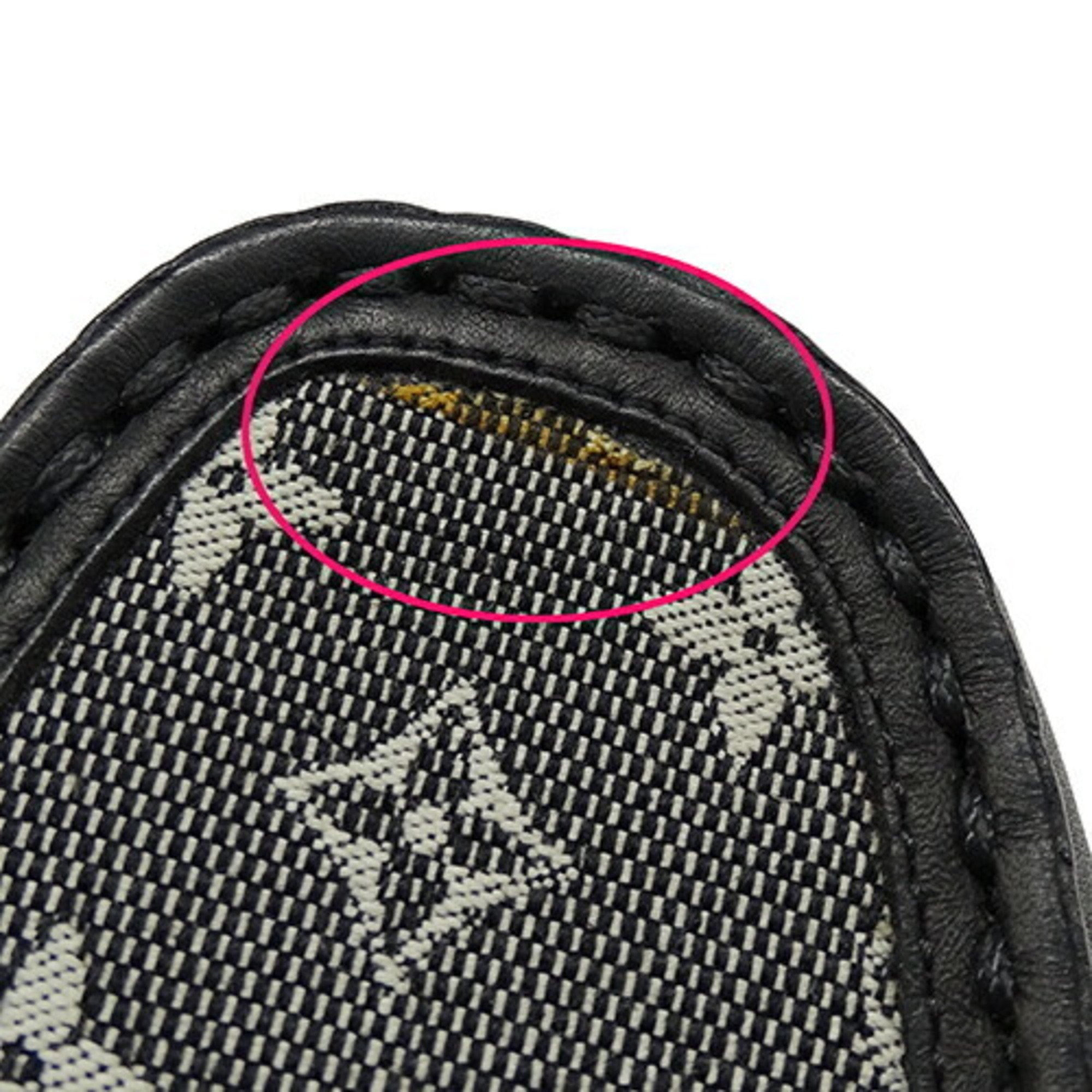 LOUIS VUITTON Shoes Women's Brand Driving Monogram Mini Leather Canvas Black 34 1/2 Approx. 21.5cm