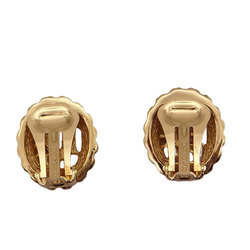 Christian Dior Dior Earrings Women's Brand Transparent Stone Gold