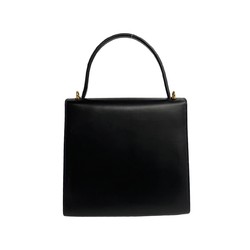 CELINE Circle Metal Fittings Calf Leather 2way Handbag Tote Bag Shoulder Navy 22399