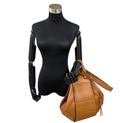LOEWE Hammock Anagram Leather 2way Handbag Shoulder Bag Brown 23978