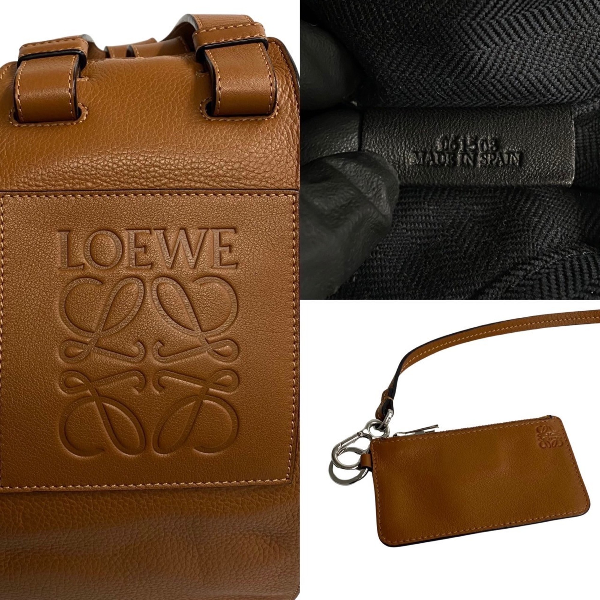 LOEWE Hammock Anagram Leather 2way Handbag Shoulder Bag Brown 23978