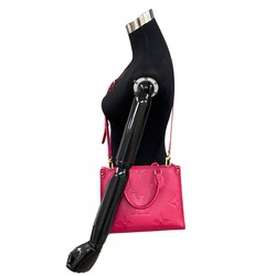 LOUIS VUITTON On the Go PM Monogram Empreinte Leather 2way Shoulder Bag Handbag Pink 27419