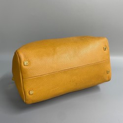 LOEWE Anagram Leather Boston Bag Tote Handbag Brown Camel 4kmi604-2