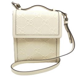 GUCCI 625782 Messenger bag GG embossed leather ivory 250881