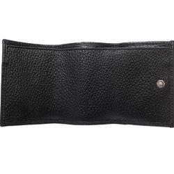 GUCCI Double G Wallet 735212 Trifold Leather Black 083672