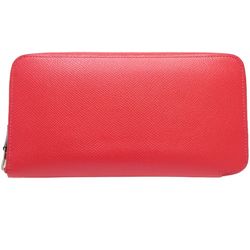 HERMES Azap Long Silk-in Wallet Old Model Vaux Epson Red 083795