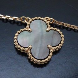 Van Cleef & Arpels Vintage Alhambra Necklace Gray Mother of Pearl VCARP4KK00 K18PG Pink Gold 290685