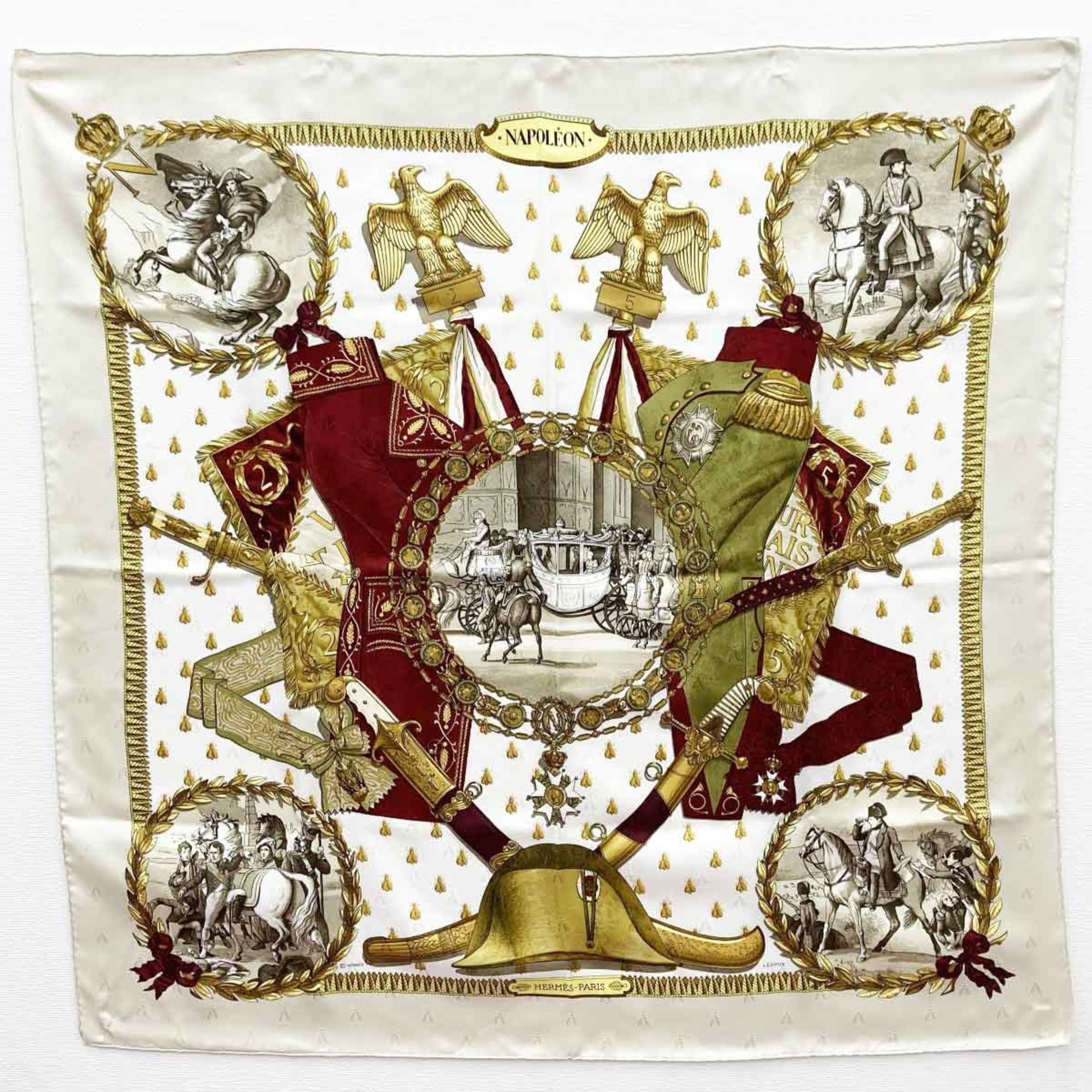 HERMES Carre 90 NAPOLEON Napoleon Muffler/Scarf Multicolor Silk Ladies Fashion Accessory ITGHCJN920LC