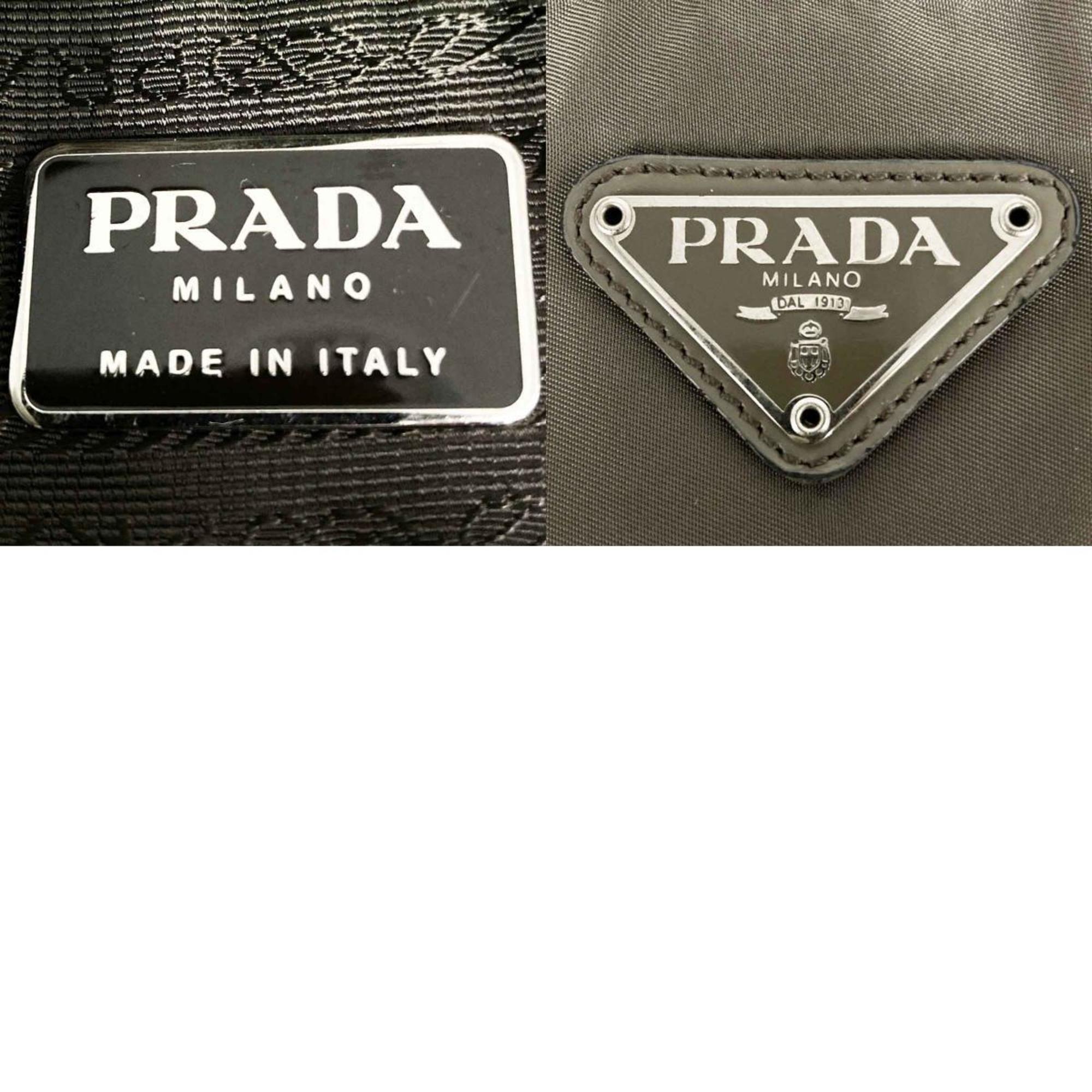 PRADA Prada tote bag nylon triangle khaki ladies men's fashion IT157ORQP3XI