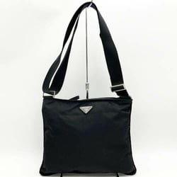 PRADA Shoulder Bag Triangular Plate Black NERO Nylon Tessuit Men's Women's Fashion ITPJW96265C0