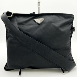 PRADA Shoulder Bag Triangular Plate Black NERO Nylon Tessuit Men's Women's Fashion ITPJW96265C0