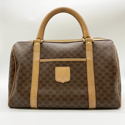 CELINE Boston bag handbag armrest macadam pattern brown leather ladies men's M14 ITME0MRIMI2W
