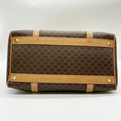 CELINE Boston bag handbag armrest macadam pattern brown leather ladies men's M14 ITME0MRIMI2W