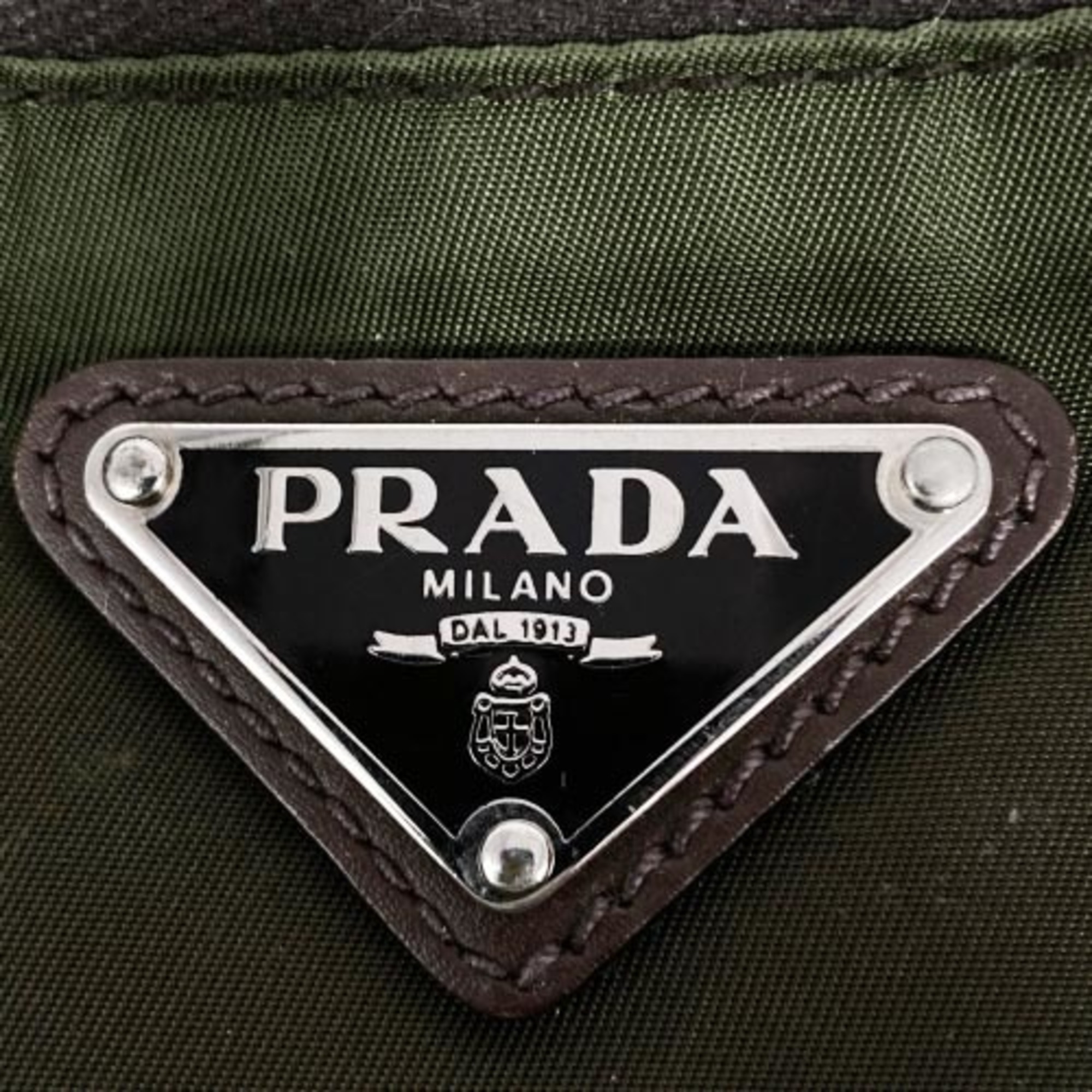 PRADA Prada tote bag nylon triangle khaki ladies men's fashion ITY4FRMO6ABT