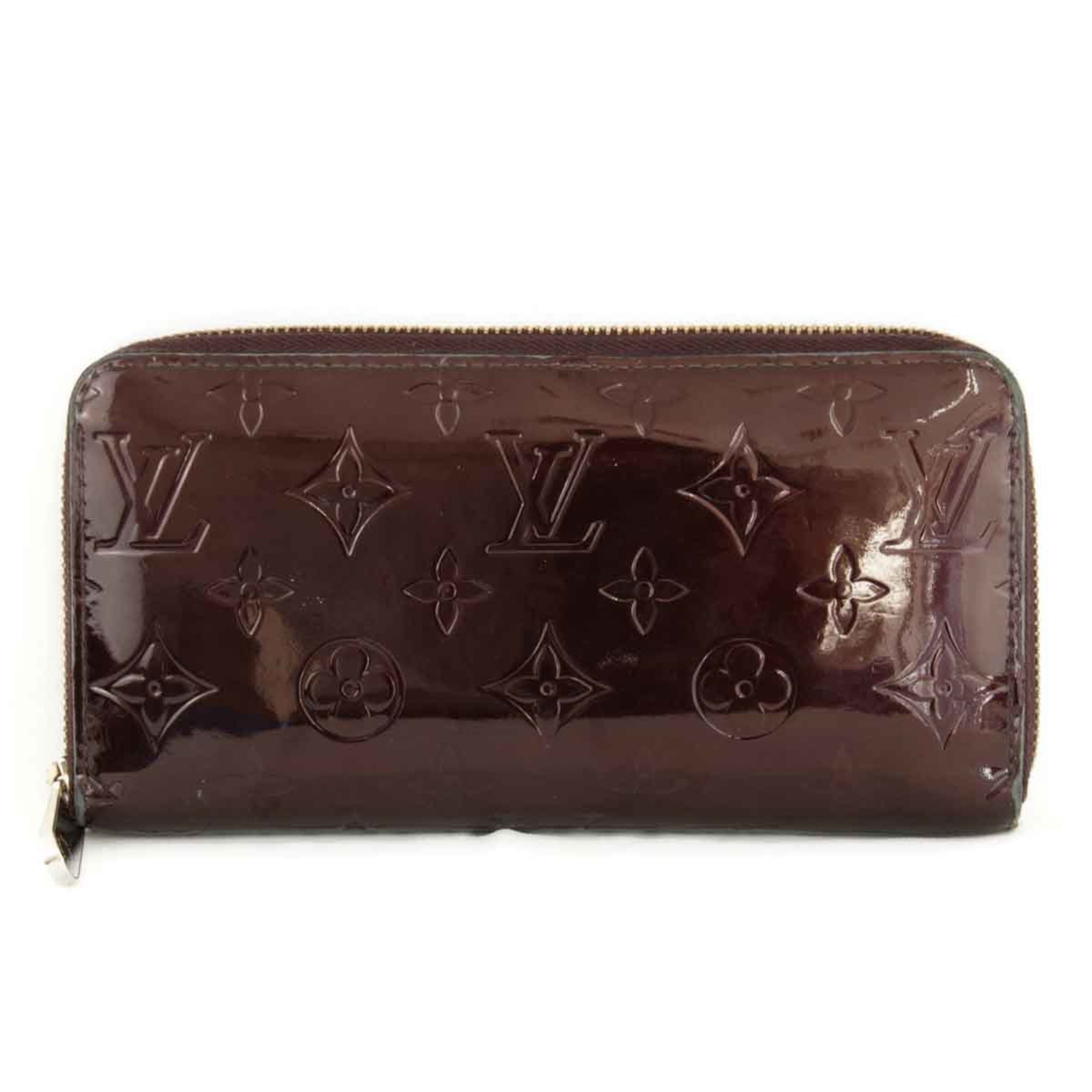 LOUIS VUITTON Zippy Wallet M93522 Long Monogram Vernis Amarant Women's