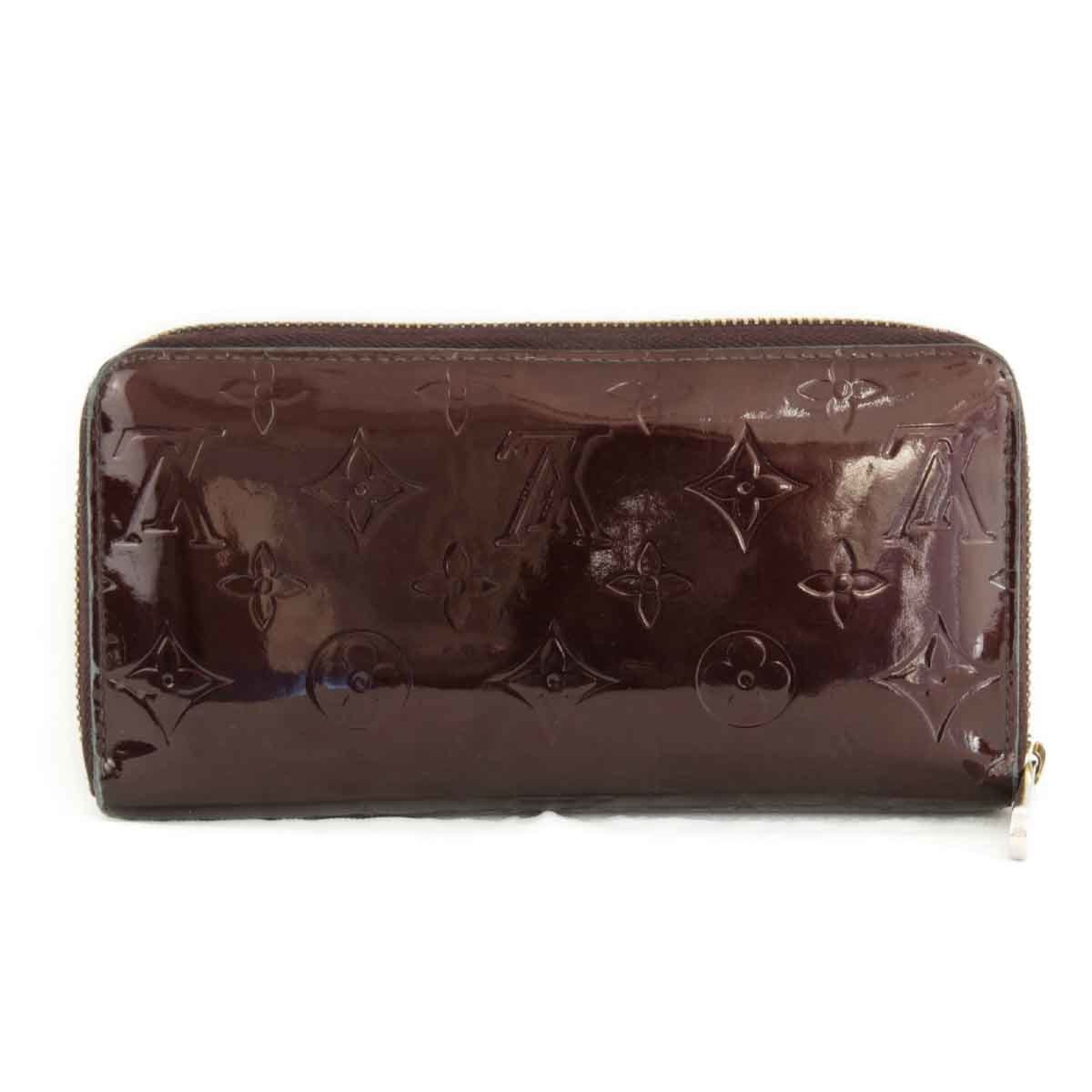 LOUIS VUITTON Zippy Wallet M93522 Long Monogram Vernis Amarant Women's