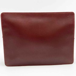 CARTIER Mustline Clutch Bag Second Pouch Bordeaux Leather Ladies Fashion IT83M6EA80UY