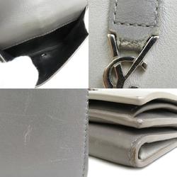 Saint Laurent SAINT LAURENT Trifold Wallet Leather Gray Unisex