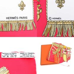 HERMES Scarf Muffler Carre90 Silk Red/Multicolor Women's