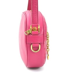 Celine CELINE Crossbody Shoulder Bag C Charm Leather Pink Ladies