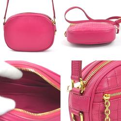 Celine CELINE Crossbody Shoulder Bag C Charm Leather Pink Ladies
