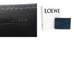 LOEWE Card Case Business Holder Anagram Leather Navy Unisex