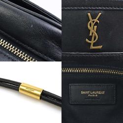 Saint Laurent SAINT LAURENT Crossbody Shoulder Bag Leather Black Women's 648990