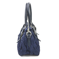 PRADA Handbag Crossbody Shoulder Bag Nylon/Leather Navy Ladies