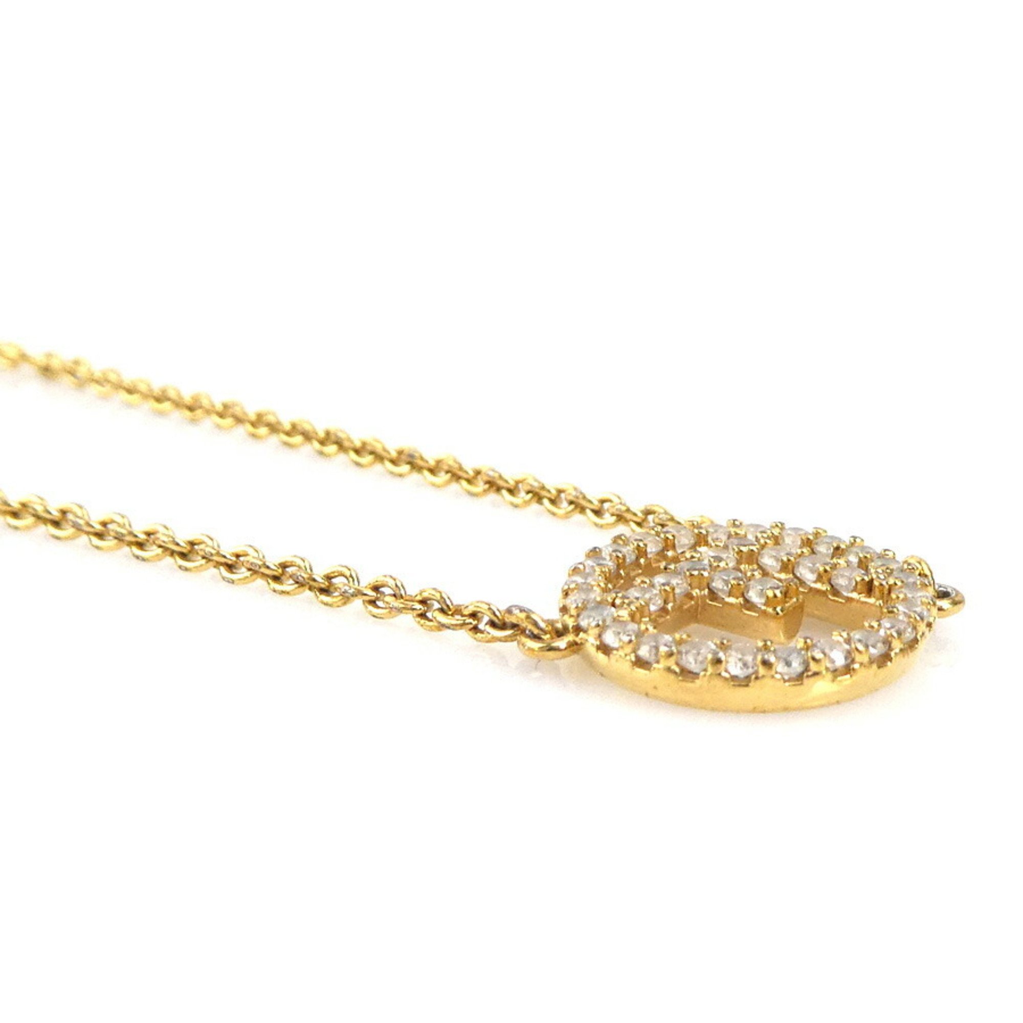 FENDI Bracelet F's Metal/Rhinestone Gold/Silver Ladies