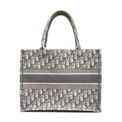 Christian Dior Handbag Tote Bag Book Medium Canvas Gray Unisex