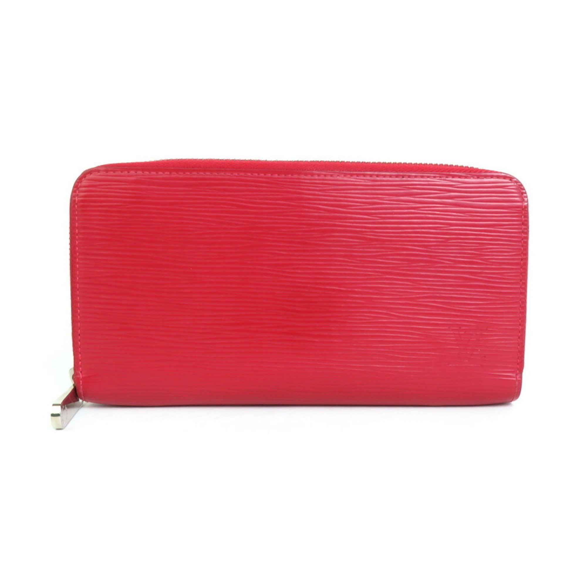 LOUIS VUITTON Round Zipper Long Wallet Epi Zippy Leather Castilian Red Unisex M60718