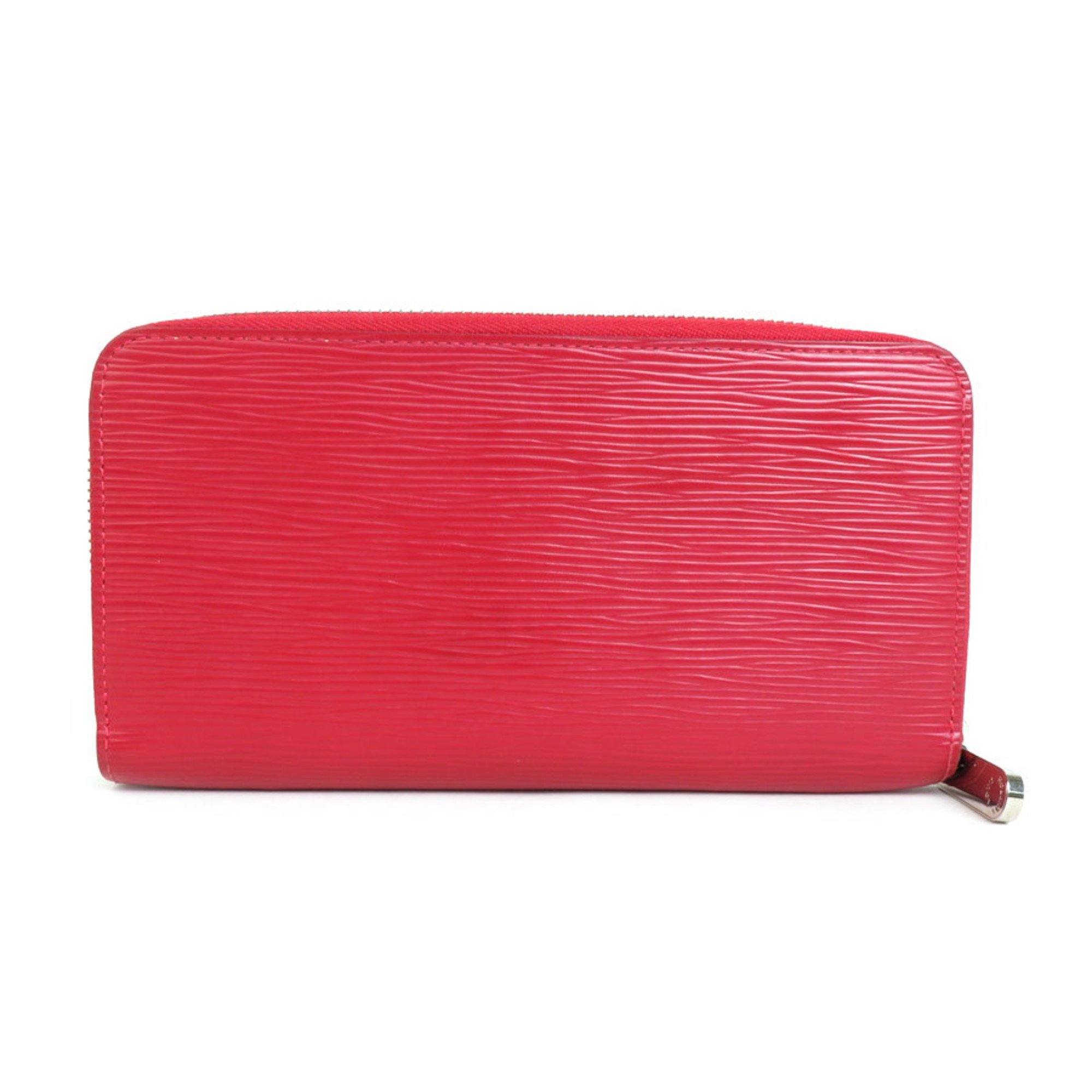 LOUIS VUITTON Round Zipper Long Wallet Epi Zippy Leather Castilian Red Unisex M60718