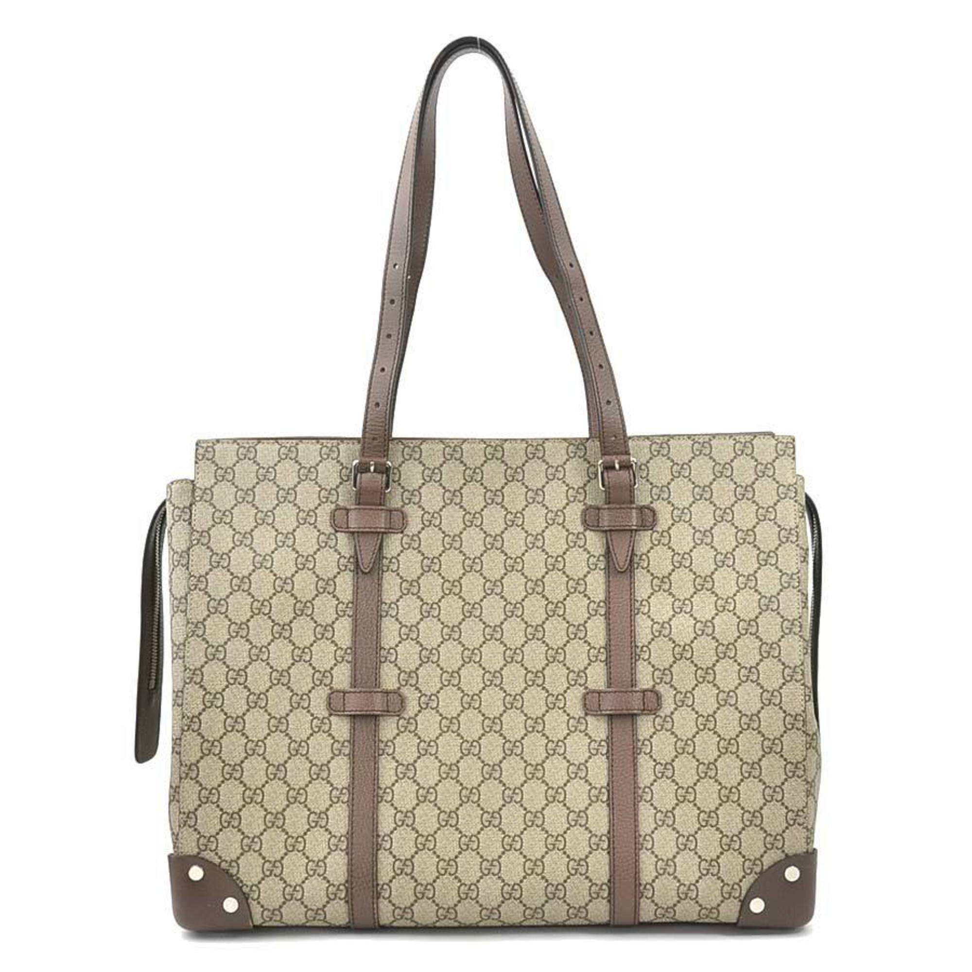 GUCCI Shoulder Bag GG Supreme Canvas Brown Unisex 626355